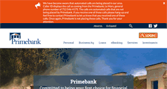 Desktop Screenshot of primebank.com