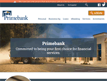 Tablet Screenshot of primebank.com